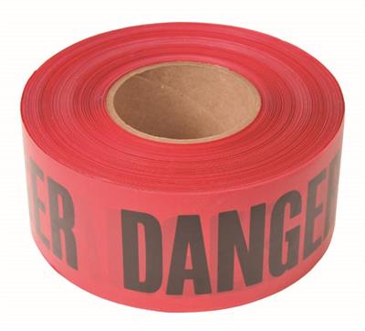 Danger Tape 3" X 1000 Red